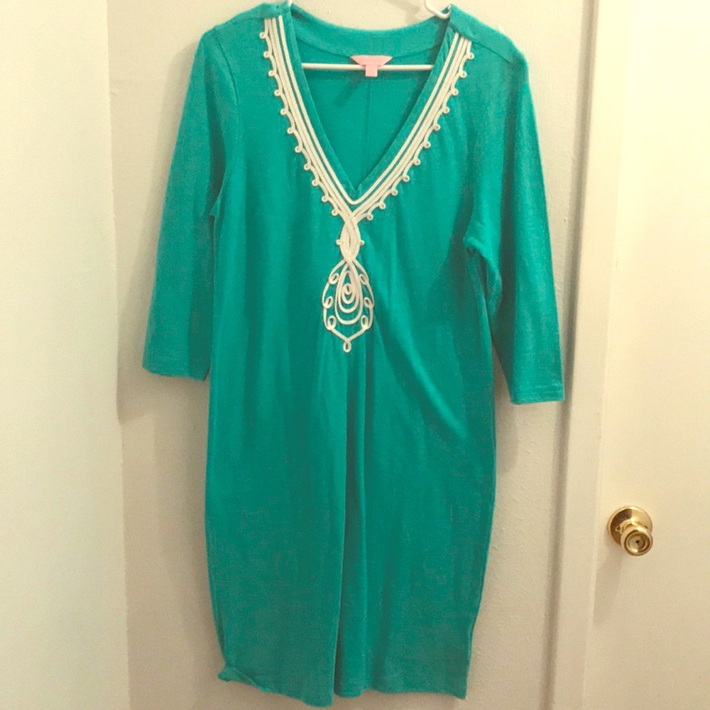 Sea-Foam Green 3/4 Sleeve Lilly Pulitzer Dress